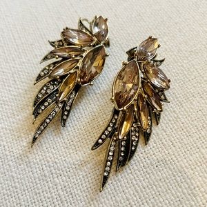 BaubleBar Glam Feather Cuff Earrings